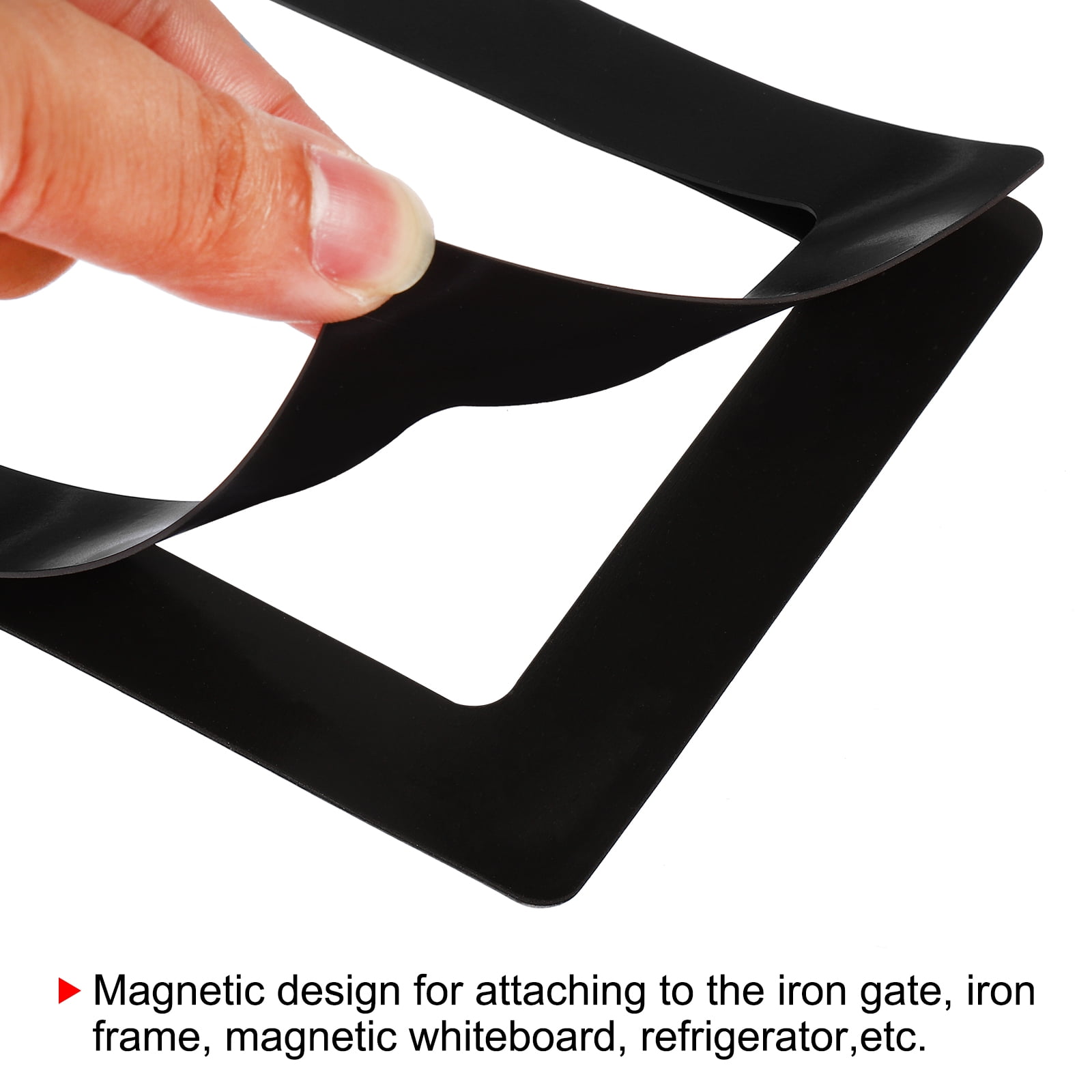 Unique Bargains Magnetic Photo Frame for Displaying Pictures Black 4"x6"