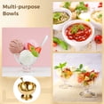 thumbnail image 6 of 4PCS Stainless Steel Dessert Cups, Gold Metal Dessert Bowls with Forks, Reusable Salad Serving Bowls, Tasting Sauce Cups, Decorative Ice Cream Containers for Party, 6 of 6