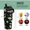 thumbnail image 2 of 30oz Alien Tumbler with Handle and Flip Straw, Ufo Lover Stainless Steel Insulated Cup, Travel Coffee Mug Water Bottle, Birthday Mothers Day Chritmas Gifts for Women Men, 2 of 6