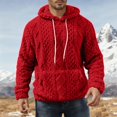 thumbnail image 6 of Mens Fuzzy Sherpa Lined Hoodie Pullover Sweatshirts Long Sleeve Winter Hooded Thermal Casual Outerwear With Pocket, 6 of 7