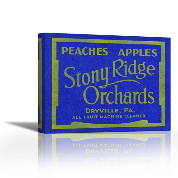 Stony Ridge Orchards Peaches and Apples - Contemporary Fine Art Giclee on Canvas Gallery Wrap - wall décor - Art painting - 27 x 22 Inch - Ready to Hang