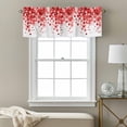 thumbnail image 3 of Abstract Valance Curtain for Windows Red Gradient Watercolors Ink Points Minimalist Style Rod Pocket Curtain Valances Short Window Treatments Panels for Kitchen Bathroom Laundry Basement 56 x 16 Inch, 3 of 9