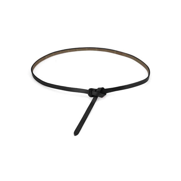 Cinturones ajustables de cuero para mujer INSPIRE CHIC, banda delgada sin hebilla para vestido negro