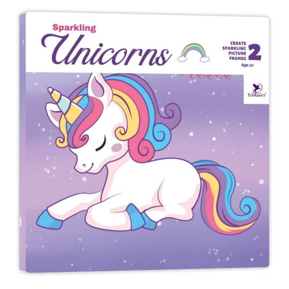Toykraftt Unicorn Magic Sequin And Sand| Art And Craft Kit For Girls Aged 5 To 7 Years Old| Create Enchanting Artwork With Colorful| Sand And Sparkling Sequins Gift For Girls - Mul