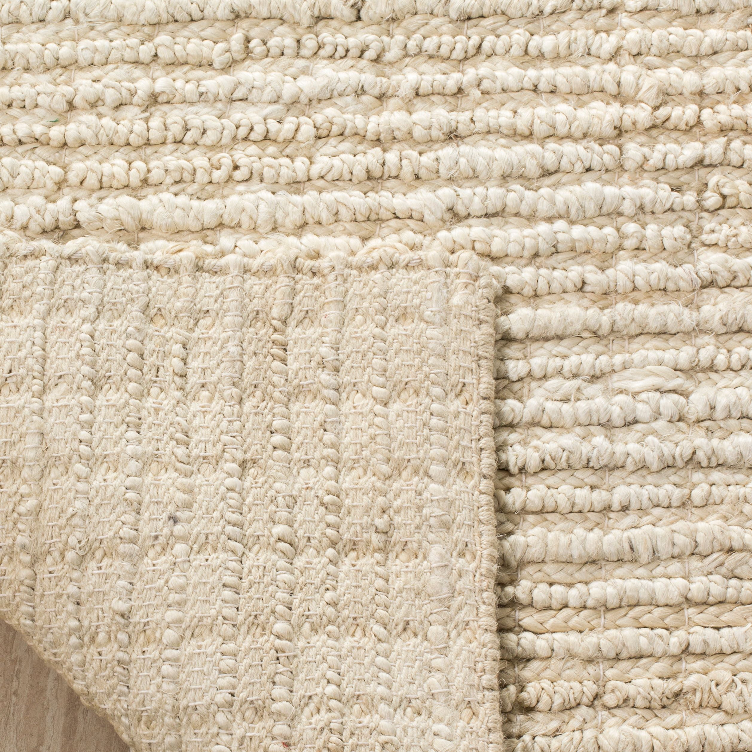 SAFAVIEH Natural Fiber Sheryll Solid Braided Jute Area Rug, Ivory, 2' x 3'