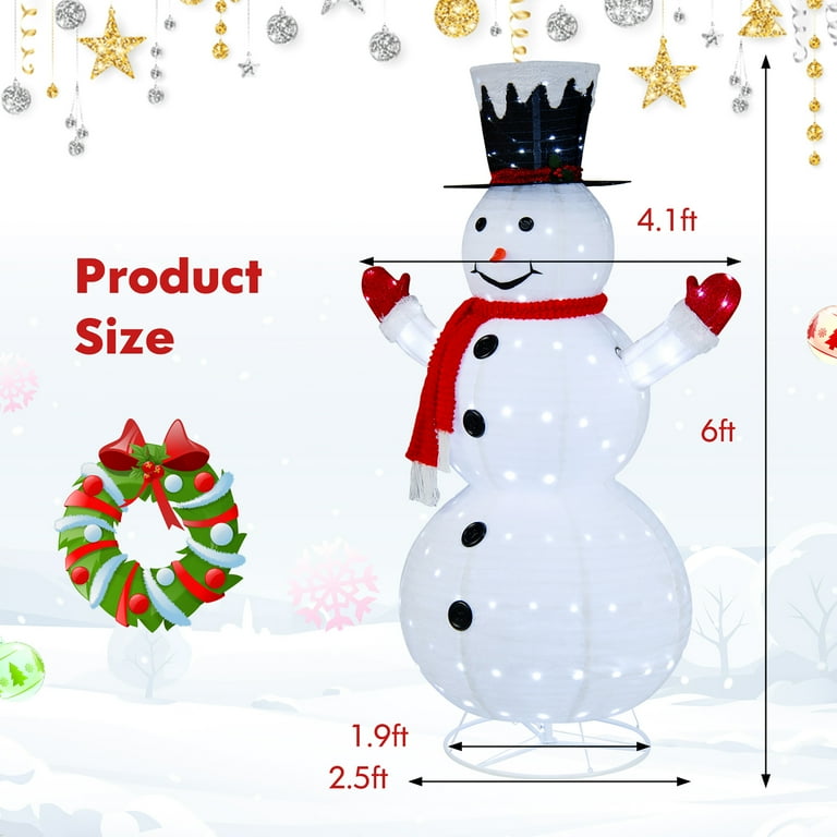 Costway Pre-Lit Outdoor Christmas Decorations: 6ft Yard