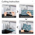 thumbnail image 5 of Yayeee Faucet Mat for Kitchen Sink 14.7" Diatomite Long Splash Guard Pad, Blue Raccoon Star Pattern, 5 of 7