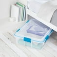 thumbnail image 6 of Sterilite 37 Quart Clear Plastic Storage Tote Bin with Secure Lids, 12 Pack, 6 of 11