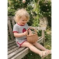 thumbnail image 5 of BemeyourBBs Toddler Baby Girl Boys Summer Clothes Cute Infant Baby Girls Cherry Strawberry Watermelon Outfit Striped Short Sleeve T Shirt Tops and Shorts 2 Pcs Set, 5 of 9