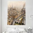 thumbnail image 1 of Eiffel Tower Decor Wall Hanging Tapestry, Paris Streets Busy Day Buildings Bridge River City Symbol Horizon Photography Print, Bedroom Living Room Dorm Accessories, 60 X 80 Inches, by Ambesonne, 1 of 1