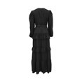 thumbnail image 5 of ZHOGXU Fashion Womens A Line Midi Dresses Solid Color V Neck Long Sleeve Regular Fit Office Daily Wear, 5 of 6