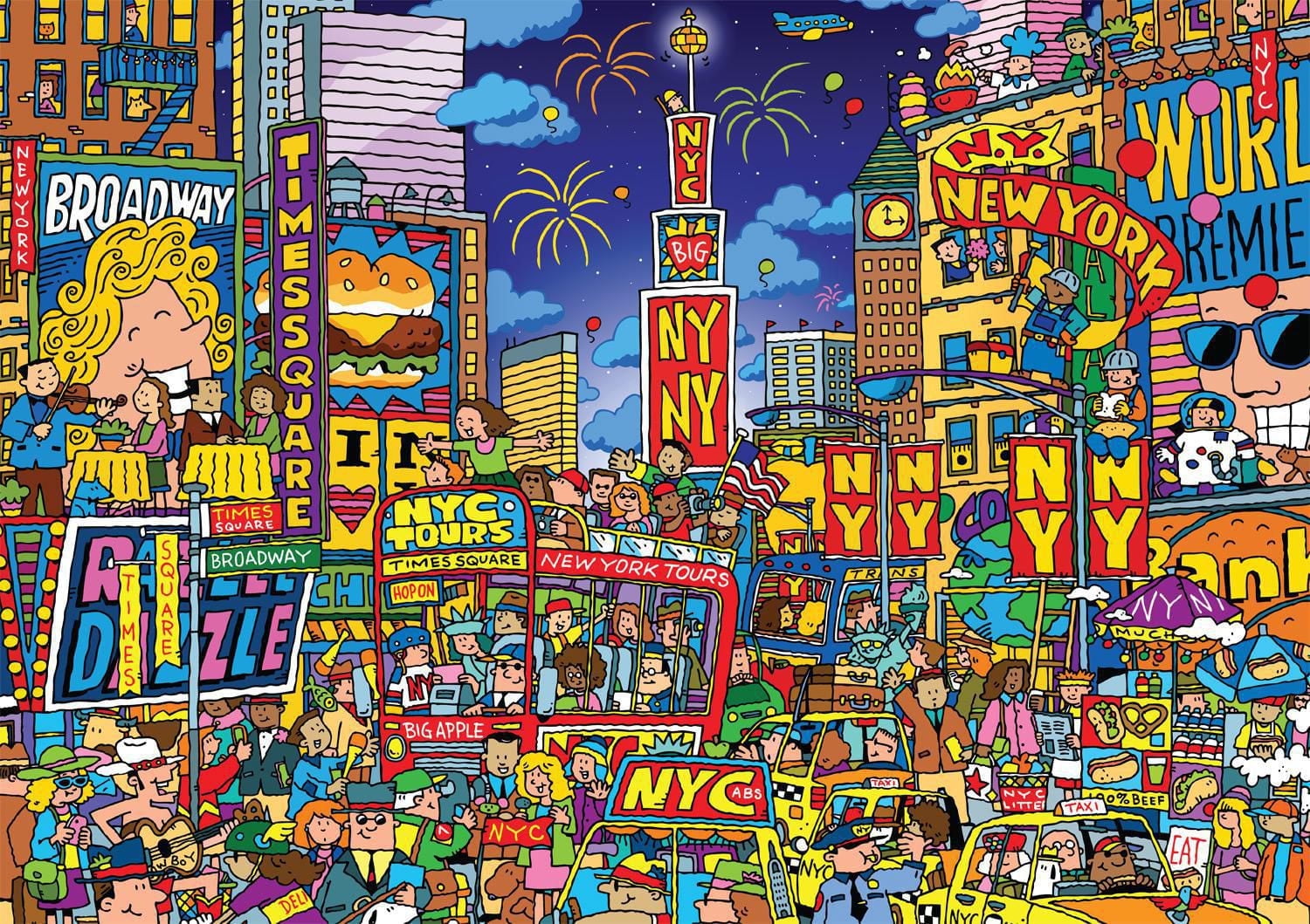 Buffalo Games - Large Piece - Times Square - 300 Piece Jigsaw Puzzle