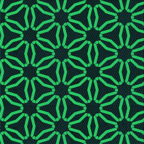 Ahgly Company Indoor Square Patterned Deep Teal Green Area Rugs, 4' Square