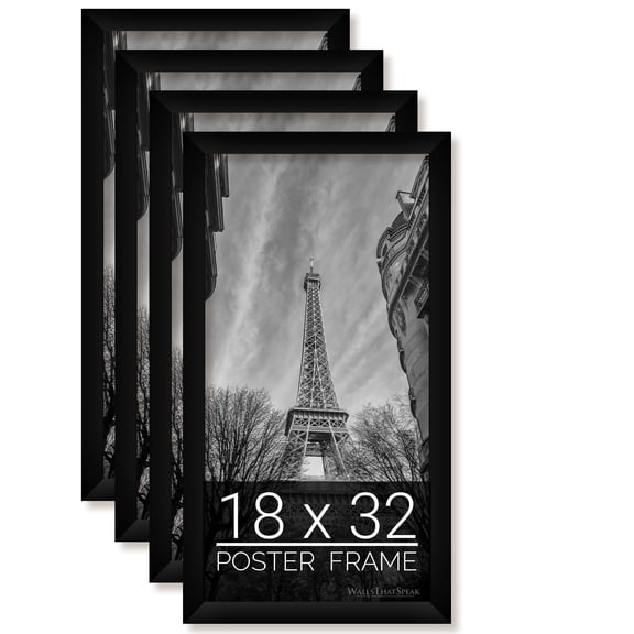 18x32 Black Picture Frame for Puzzles Posters Photos or Artwork, Set of 4