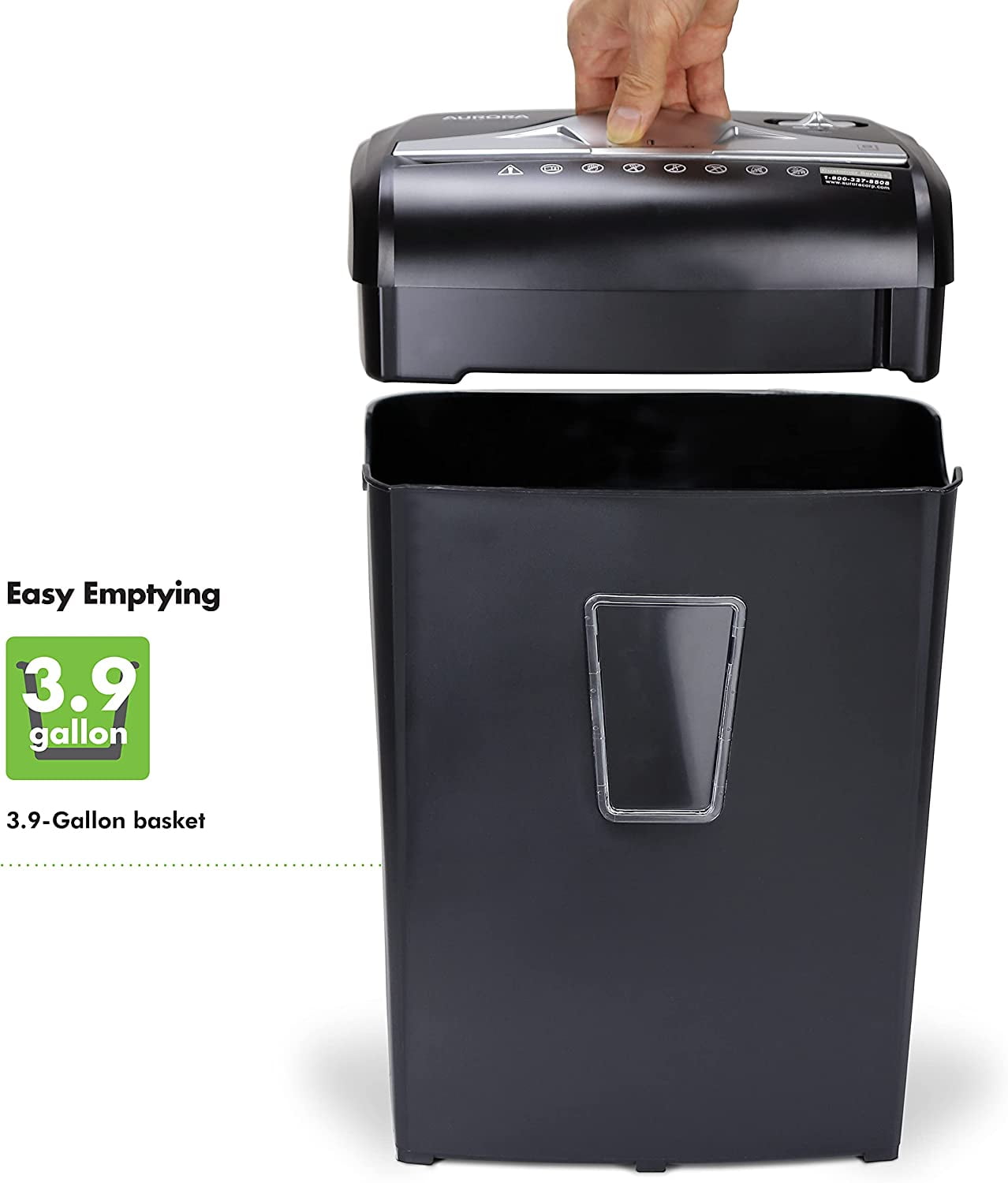 High-Security 8-Sheet Micro-Cut Paper Credit Card Shredder Black