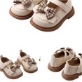 thumbnail image 6 of Domzle Toddler Little Girl Mary Jane Dress Shoes Flats for Girl Party School Shoes Non-Slip Sole Wide Round Toe White, 6 of 6