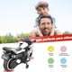 thumbnail image 4 of Motocicleta para niños, Motocicleta eléctrica para niños de 12V, juguetes infantiles, con manillar de competición, asiento de PU, color blanco., 4 of 8