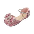 thumbnail image 6 of Big Girls Shoes Bow Knot 𝐃iamond Shiny Sandals Shoes High Heels Show Shoes Toddler Winter Shoes Toddler Princess Shoes Open Toe Sandals, 6 of 9