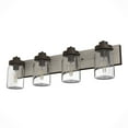 thumbnail image 2 of Hunter - Devon Park 4-light Onyx Bengal, Medium Size Vanity Light, Dimmable, Rustic Style, for Bedrooms, Dining, Living Rooms - 48023, 2 of 8