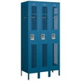 thumbnail image 2 of 12" Wide Single Tier Vented Metal Locker - 3 Wide - 6 Feet High - 18 Inches Deep - Blue - Assembled, 2 of 3