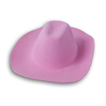 Spooky Town Dress Up Halloween Costume Foam Cowboy Hat - Crown Measures 6.5 x 8 Inches - One Size Fits Most (Pink)***One