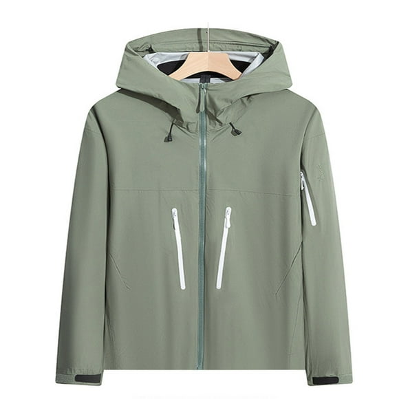 Pisexur Women's Waterproof Rain Jacket Lightweight Hooded Windbreaker Packable Active Outdoor Raincoat for Hiking Running M-XXXL