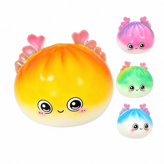 Cute Bun Dumpling Squishy Mystery Box, Mystery Squeeze Dumpling, Squishy Dumpling Stress Relief Toy with Realistic Texture, Glitter Stress Relief Squeeze Balls, Party & Birthday Gifts Adults
