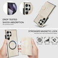 thumbnail image 4 of for Samsung Galaxy S24 Ultra Case, Compatible with MagSafe, Detachable Magnetic Wallet Case with PU Leather Kickstand Card Slots Shockproof Protection 2 In 1 Function Case for S24 Ultra, White, 4 of 6