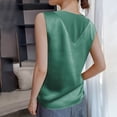 thumbnail image 4 of cfhntfmh Women's Satin Tank Tops Dressy Casual V Neck Summer Sleeveless Silk Blouse Shirts Trendy Camisole, 4 of 4