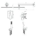 thumbnail image 2 of Round Shower System,Rainfall Shower Faucet Set Complete with High Pressure 12" Rain Shower head and Handheld Shower Set,Shower Valve Trim Kit, Brushed Nickel, 2 of 8