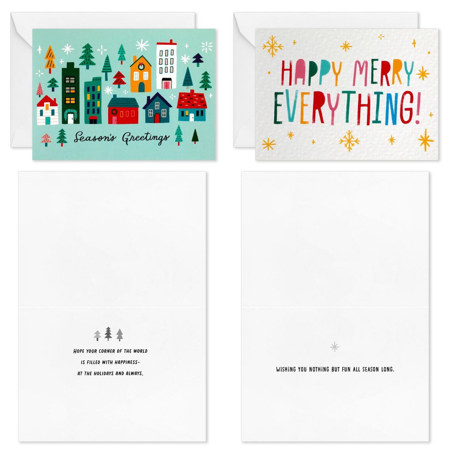 Connections from Hallmark Colourful Boxed Christmas Cards Assortment, Pack of 20