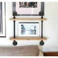 thumbnail image 3 of HomeRoots 399285 24 in. Two Shelves Solid Wood Wall Mounted Shelving Unit, 3 of 5