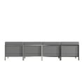 thumbnail image 6 of Emma + Oliver 4 Piece Gray LeatherSoft Modular Reception Lounge Set - Reception Bench, 6 of 9