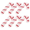 thumbnail image 5 of RENACLIPY 6Pcs White Plush Candy Cane Decorations for Christmas Holiday Decor Soft Wool Ornaments, 5 of 5