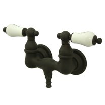 Elements Of Design Dt0315pl Double Handle Wall Mounted Clawfoot Tub Filler - Bronze