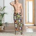 thumbnail image 5 of Mens Pajama Pants - Soft Sleep & Lounge Pants for Men, colorful Stamp Pattern Cuteness Casual PJ Bottoms Pants with Pockets, 5 of 5