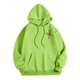 thumbnail image 4 of DHFJKG Womens Oversized Hoodies Floral Print Long Sleeve Sweatshirts Drawstring Pullover Tops Casual Fall Clothes, 4 of 5