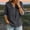 Black women denim button down shirt a1, variant on Kadlawus Long Sleeve Loose V Neck Denim Button Down Shirt Women Fall Casual Basic Pullover Tops Soft Stretchy Comfort Commute Travel Home Daily Wear, Black L