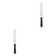 thumbnail image 1 of Kearding Espátula para glaseado de acero inoxidable, raspador para hornear pasteles, crema, mantequilla, raspador, utensilios profesionales Tipo 2 8 pulgadas 2Conjunto, 1 of 5