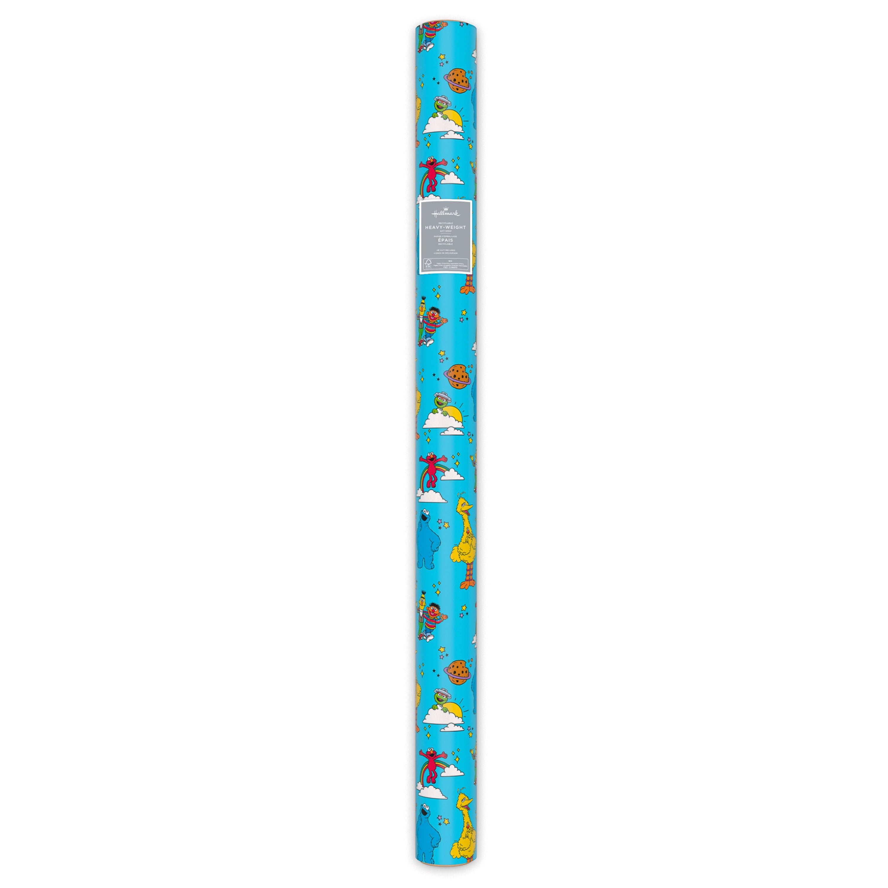 Hallmark Sesame Street Wrapping Paper Roll (Elmo and Friends) 17.5 sq. ft.