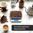 thumbnail image 6 of Mavie Compact Stainless Steel Kitchen Scale with Protective Case, 9 Unit Conversions, 3kg Capacity, Blue LCD Backlight, Auto Calibration & Precision Tare for Cooking & Baking, 6 of 8