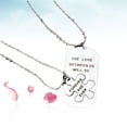 thumbnail image 4 of Conjunto de collar para pareja: "El amor entre nosotros será eterno". Regalos para San Valentín, cumpleaños y aniversario para parejas (plata)., 4 of 5