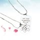 thumbnail image 4 of Conjunto de collar para pareja: "El amor entre nosotros será eterno". Regalos para San Valentín, cumpleaños y aniversario para parejas (plata)., 4 of 5