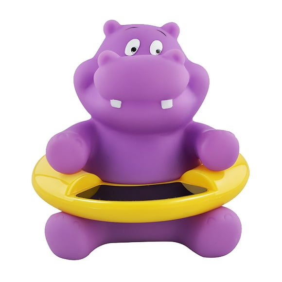 Binwennn Clean Floor Vacuum Mop Combo Cordless Power Sweeper Baby Bath LED Temperature Display Floating Cute Animal (Purple Hippopotamus)