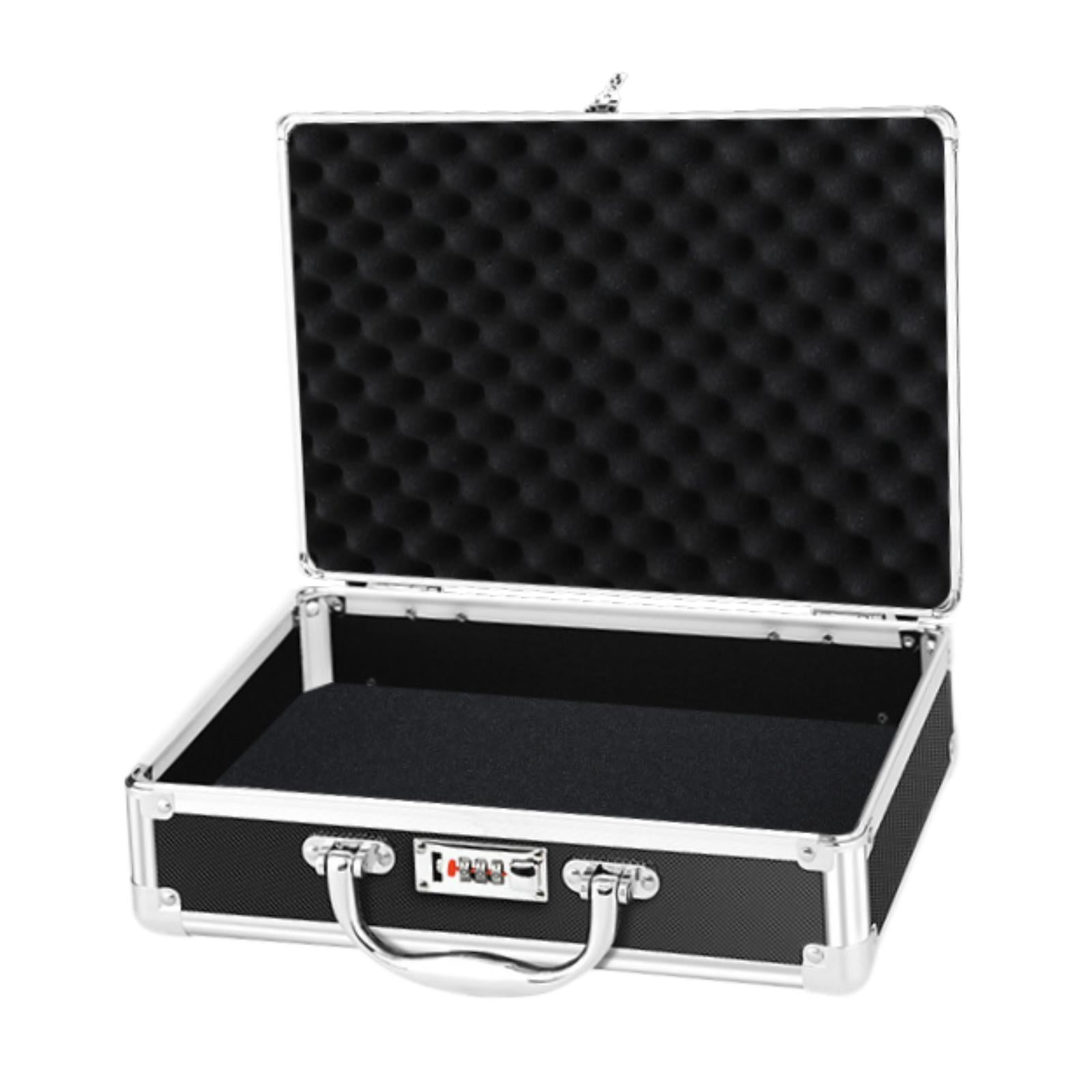 MAGIDEAL Portable Storage Case Anti Shock Empty Briefcase with Password Lock Tool Box S