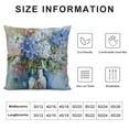 thumbnail image 5 of Chilfamy Decoration Throw Pillow Covers Soft Solid Square Cushion Case with Zipper Pillow Shell for Couch Sofa Bedroom Living Room Oil Paints Style Lilac Flowers, 5 of 5