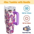 thumbnail image 4 of Goldendoodle Gifts for Women Dog Lovers 40 oz Floral Golden Doodle Tumblers with Handle and Straw, Stainless Steel Vacuum Insulated Travel Coffee Mug Cup Water Bottle, 4 of 6