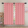 thumbnail image 5 of Blackout Kids Curtains,Red and White Checkered Pattern Childrens Insulated Curtains Set Of 2,Bedroom Essentials,Toddler Room Decor 52"x63", 5 of 5