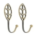 thumbnail image 1 of 2 uds. Simple aleación hoja diseño cortina correa Tieback hebilla ganchos para el hogar Bronce Zulema Retención de la cortina, 1 of 8