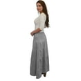 thumbnail image 4 of Women's Ankle Length Tiered Long Denim Prairie Skirt, 4 of 7